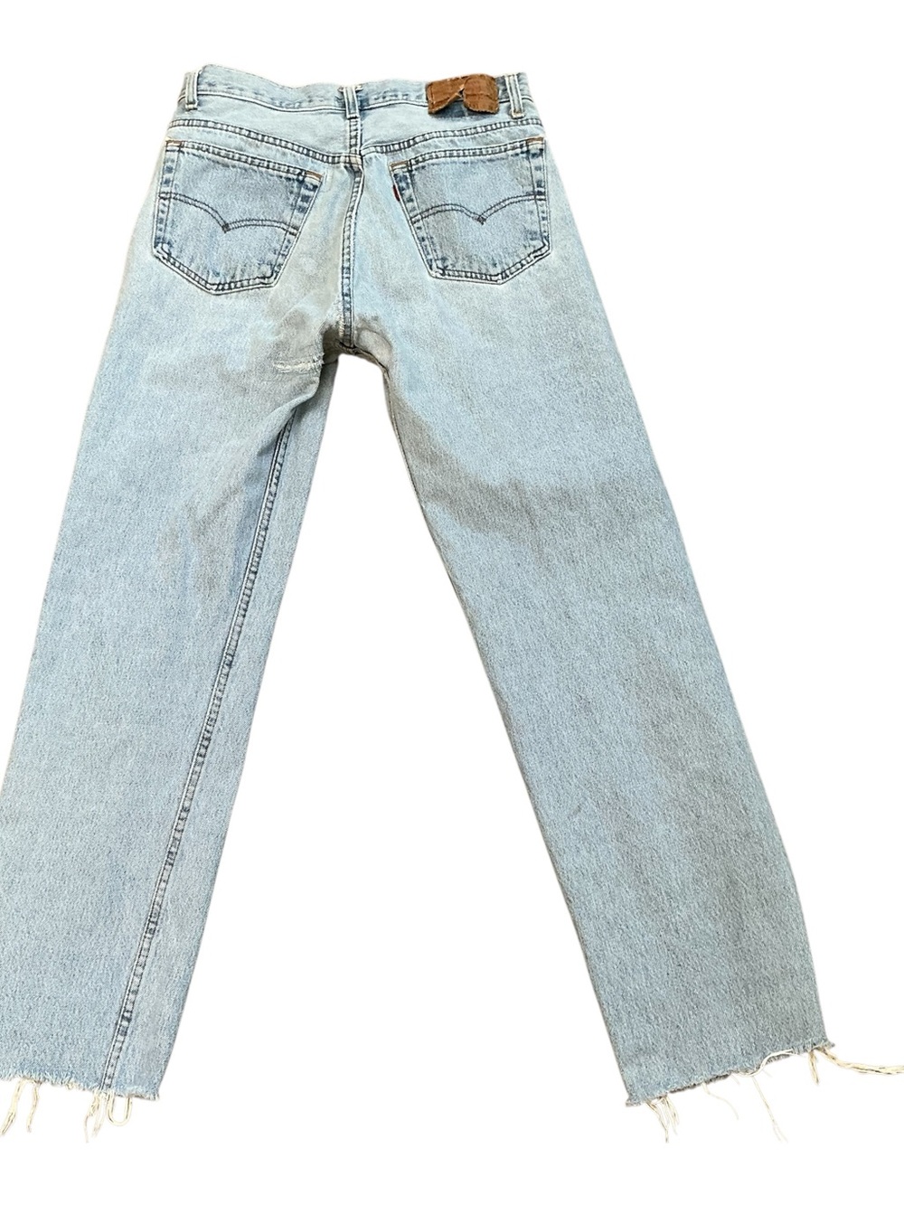 Vintage Levi’s 501 button fly light wash straight leg jeans 31 x 28 USA made